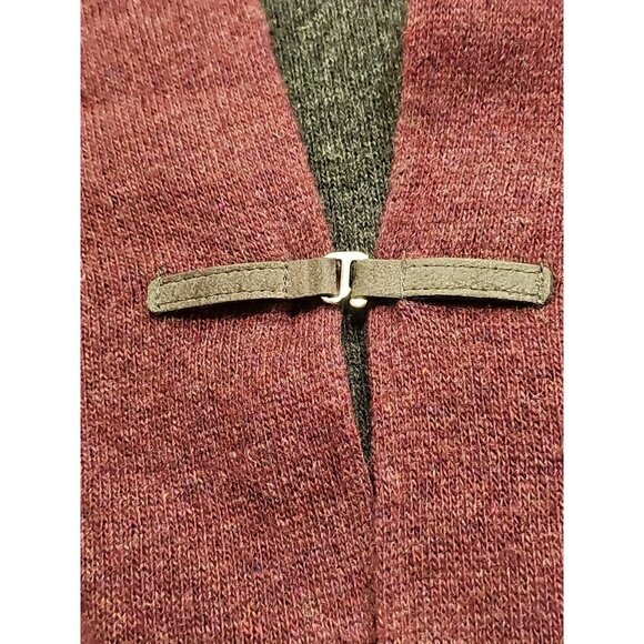 Chiaramente Italy Wool Blend Long Cardigan Sweater Duster Large Dark Purple - Picture 5 of 5
